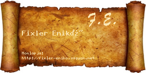Fixler Enikő névjegykártya