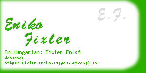 eniko fixler business card